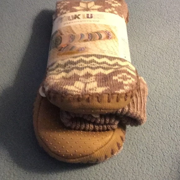 Muk Luks Slipper Cabin Socks Treads L/XL 8 - 10 - Picture 3 of 4